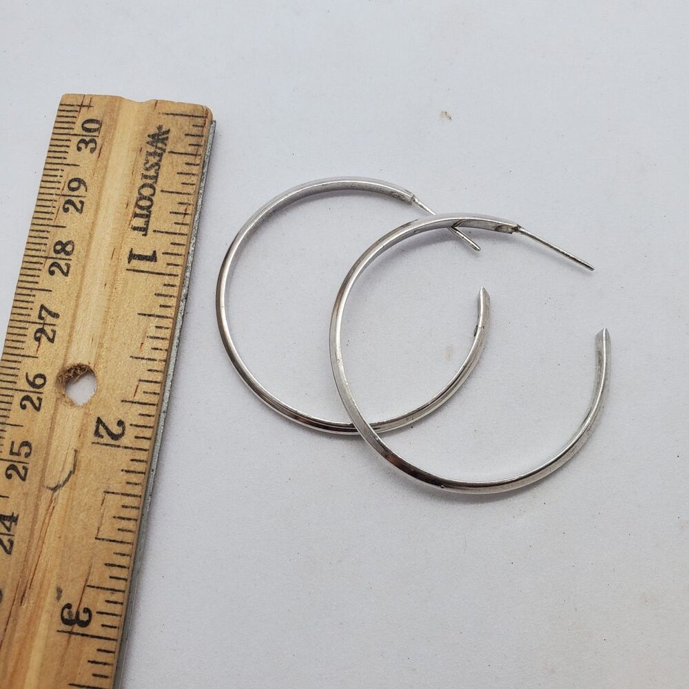 Sterling Silver Hoop Stud Earrings